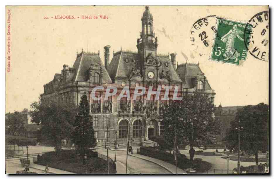 Limoges - Hôtel de Ville — Édition du Cercle du Centre, Limoges, n°22