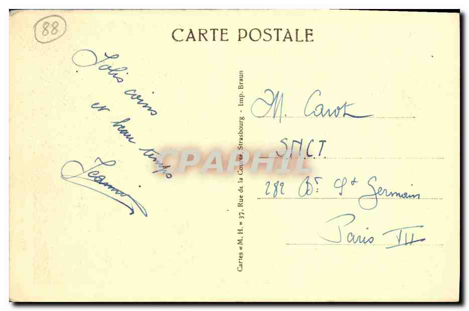 Gérardmer et le lac — vue panoramique — Cartes & Co. n° 1294 c — Rückseite