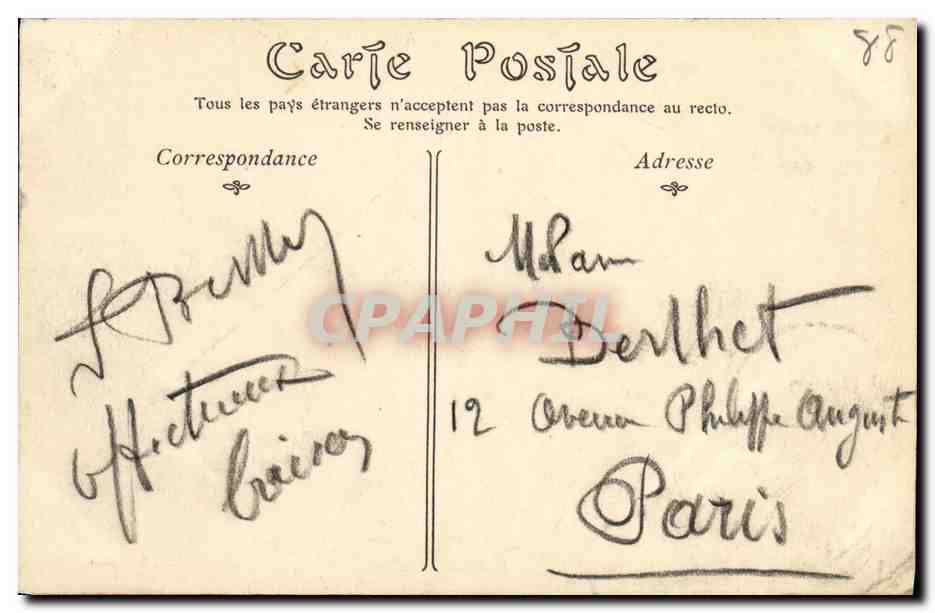 Gérardmer — Couche de Soleil sur le Lac — CPAPHIL n°300 — Verso