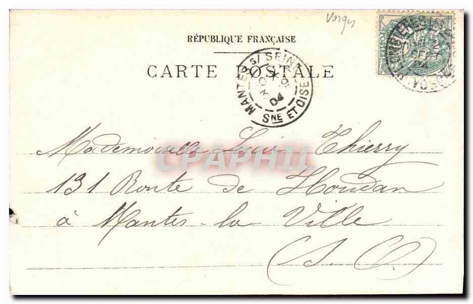 CPA Gerardmer Le Canotage sur le Lac — Rückseite