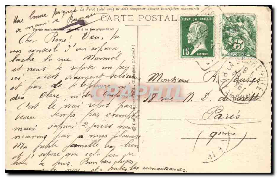CPA Le Mont Dore Vue Generale Le Capucin et le Funiculaire — Verso