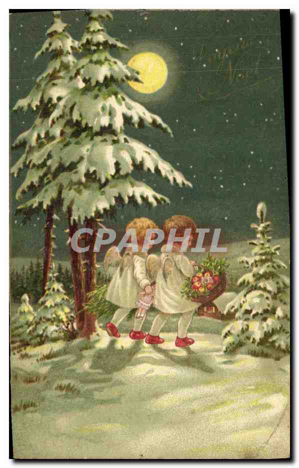 CPA Fantaisie Enfants Noel Anges