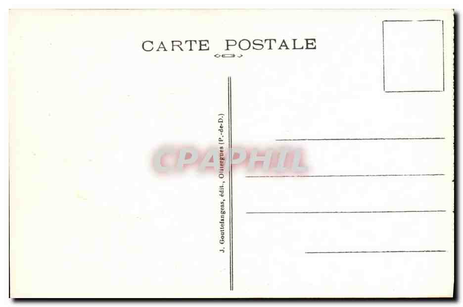 CPA Le Mont Dore Route du Sancy — Verso
