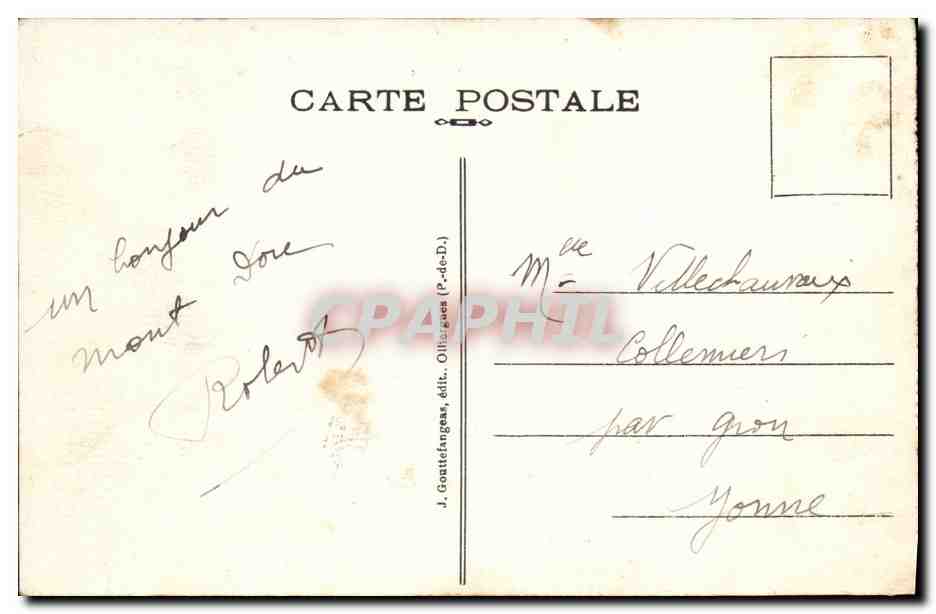 CPA Le Mont Dore Vue Generale  — Verso