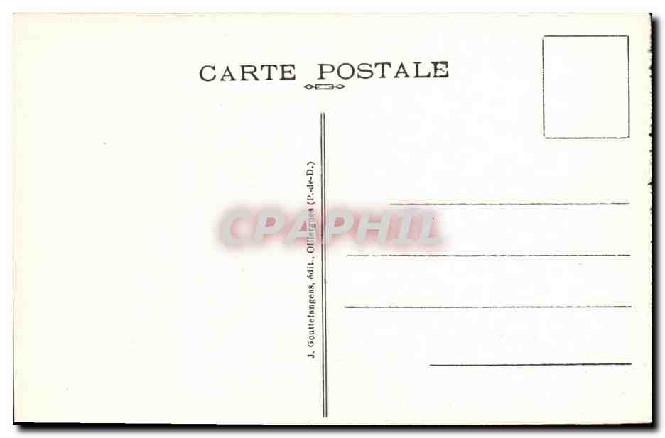 CPA Le Mont Dore Vallee d enfer — Verso