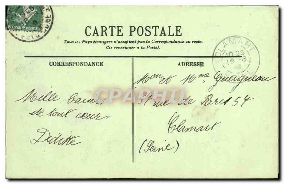 CPA Le Mont Dore Le Casino  — Verso