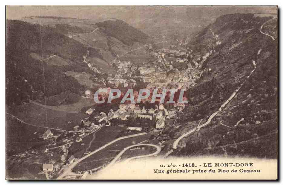 CPA Le Mont Dore Vue Generale Prise Du Roc de Cuzeau 