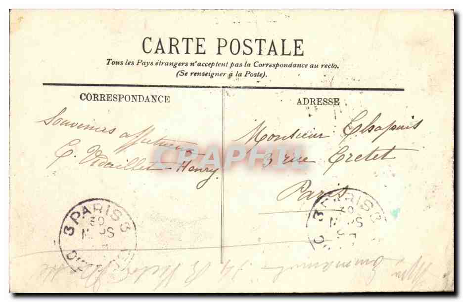 CPA Marseille Le Chateau D If  — Rückseite