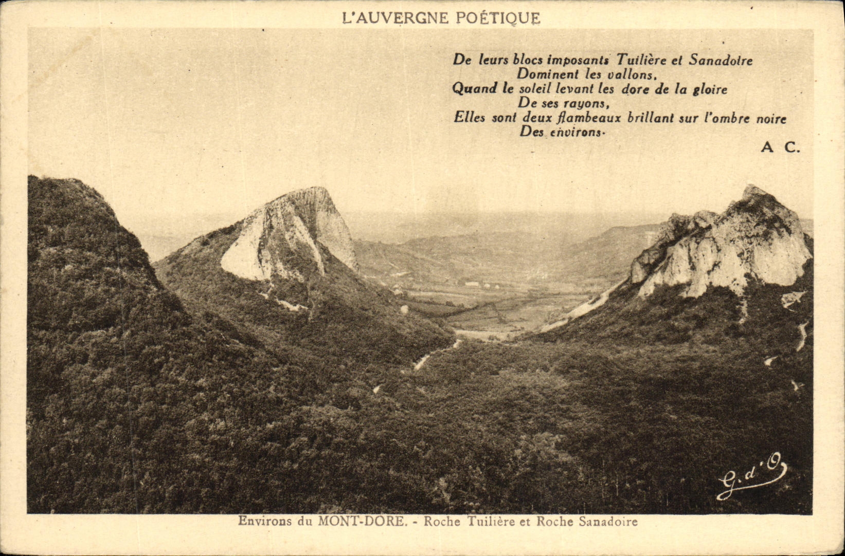CPA Mont Dore Roche Tuiliere et Roche Sanadoire 