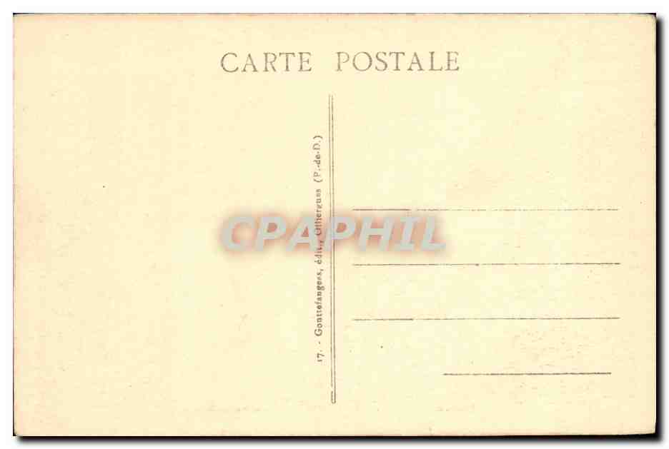 CPA Mont Dore Roche Tuiliere et Roche Sanadoire  — Verso