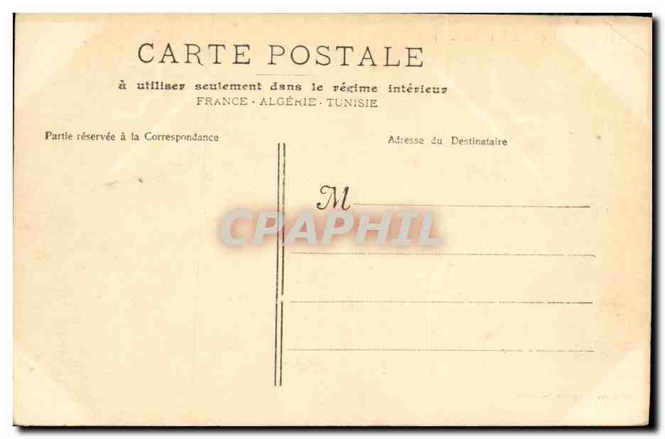 CPA Marseille La Jetee Par Un Jour de Mistral  — Verso