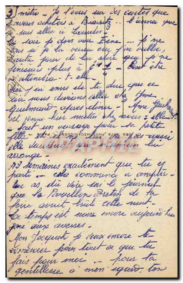 Biarritz — Promenade vers le Phare — éditeur A. 346 — Verso