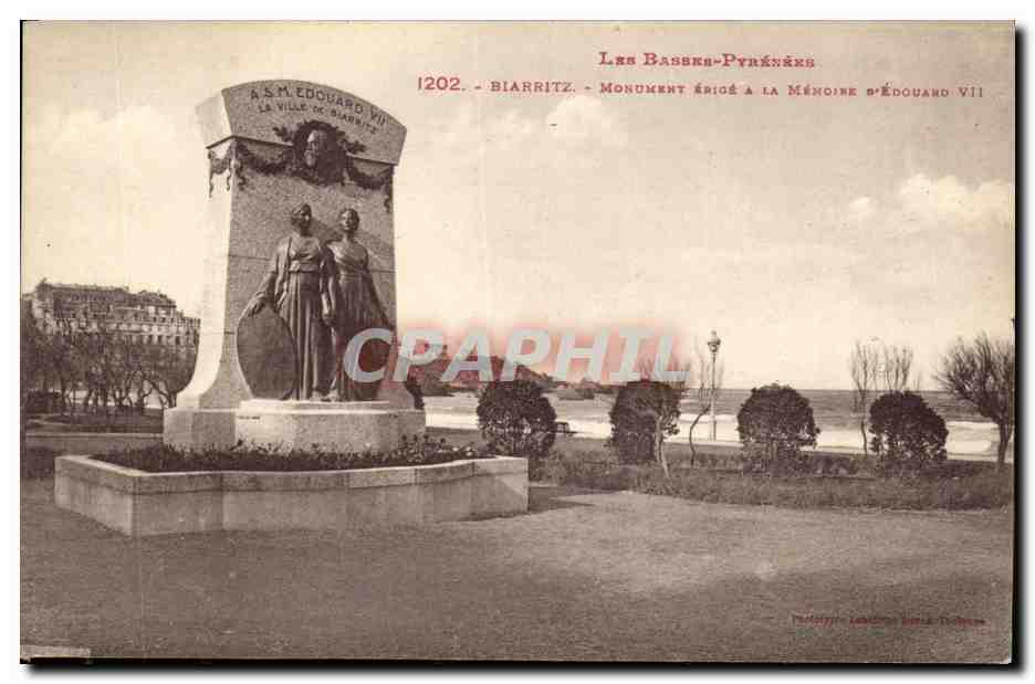 Biarritz - Monument érigé à la Mémoire d'Édouard VII — Les Basses-Pyrénées, n°1202