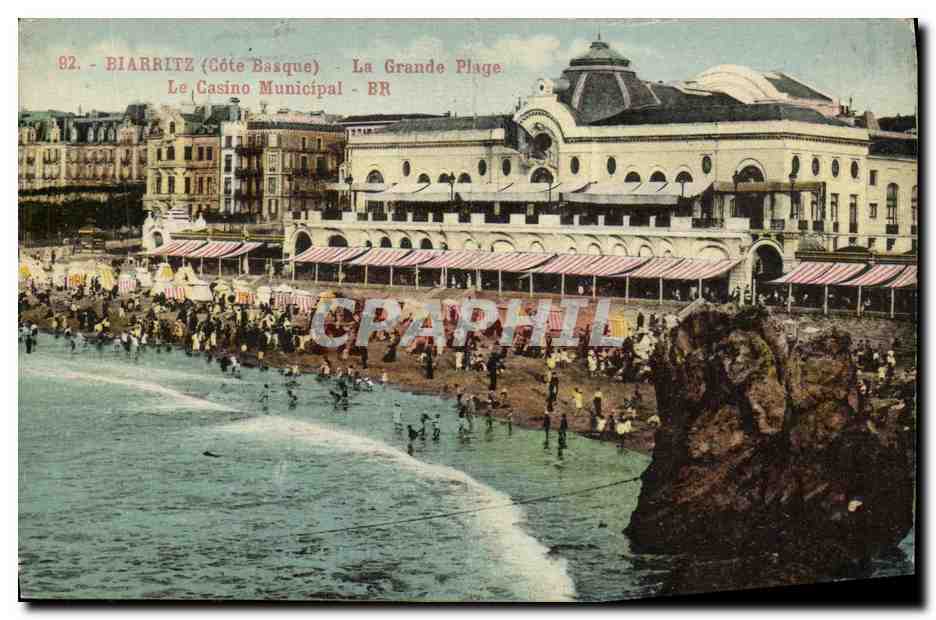 CPA Biarritz La Grande Plage Le Casino Municipal