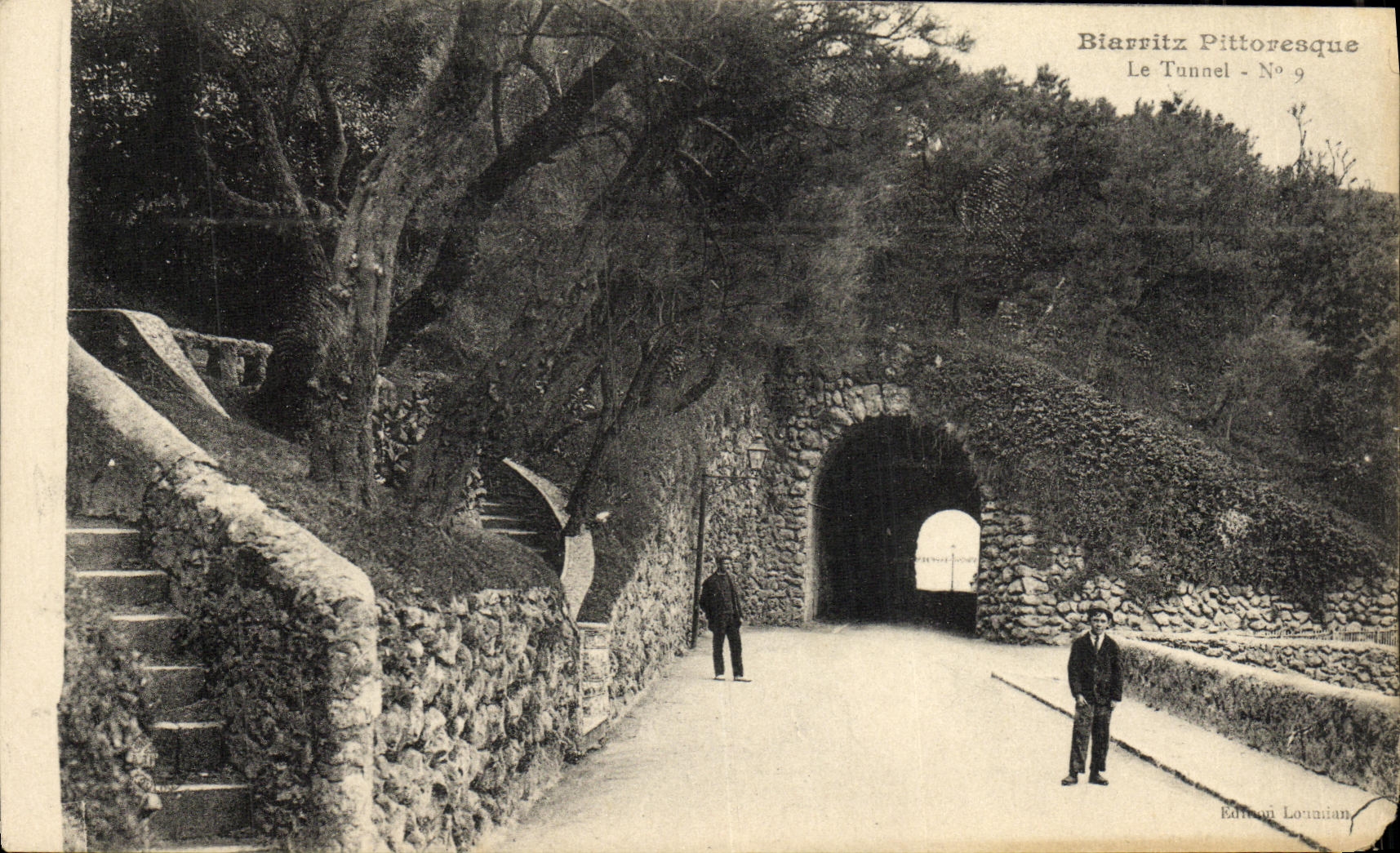Biarritz Pittoresque — Le Tunnel — Éditeur Lounian, N° 9