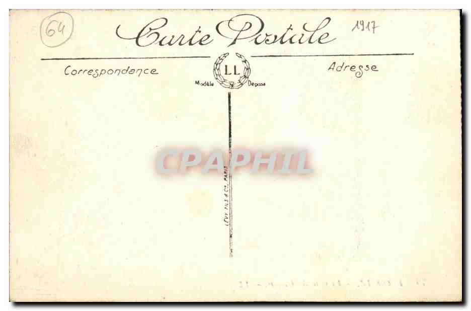 CPA Biarritz La Cote Des Basques — Verso