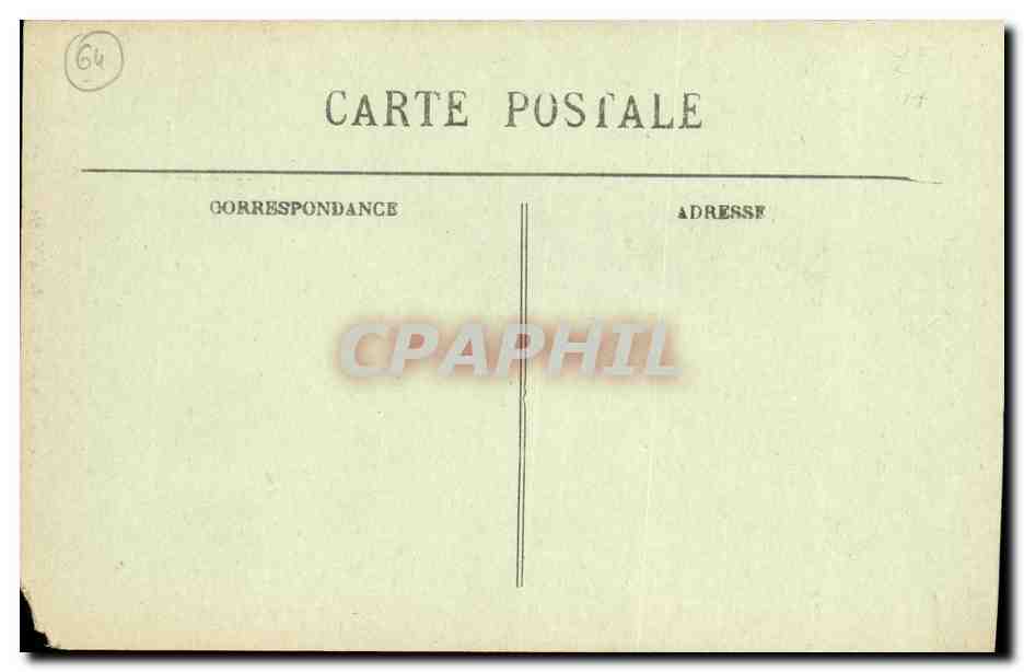 Biarritz Pittoresque — L'Escadre à Biarritz au Rocher de la Viarge — éditeur Léhition Loumian, n° 28 — Verso