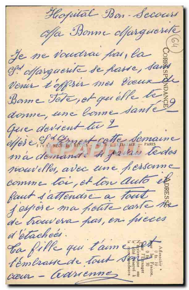 CPA Biarritz La Villa Belza Et la Rhune — Verso