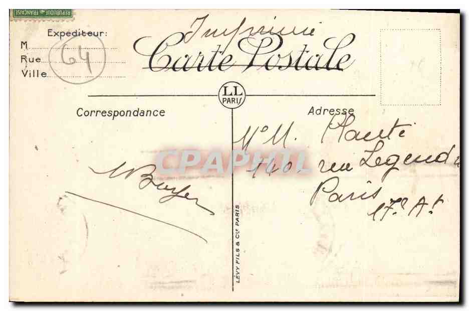Biarritz — Le Rocher du Basta — LL — Verso