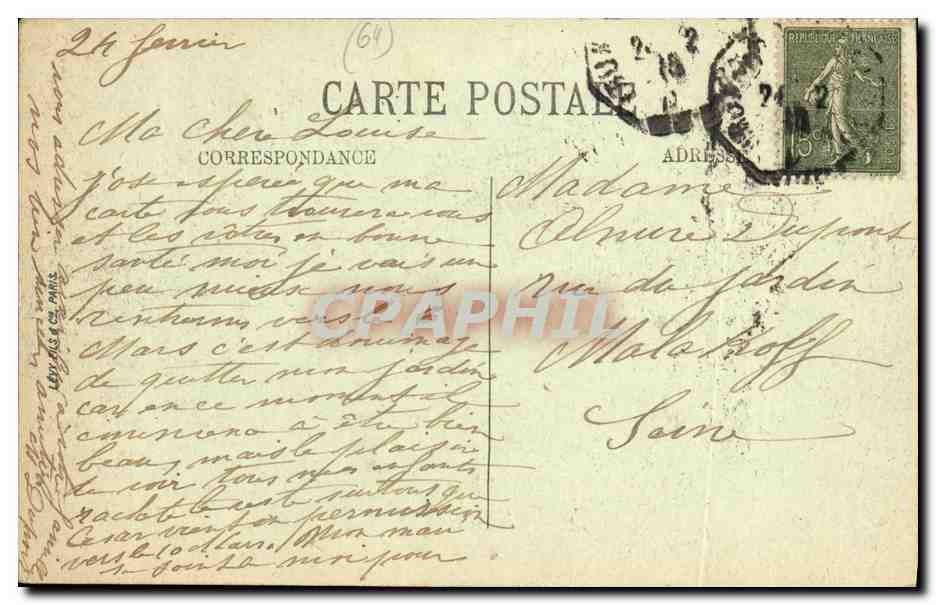 Biarritz — Port des Pêcheurs, Église Sainte-Eugénie et l'Hôtel d'Angleterre — LL. n°132 — Rückseite