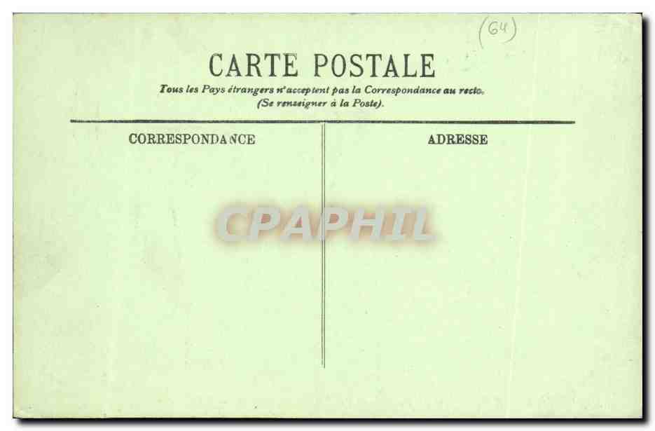 CPA Biarritz Le Port Des Pecheurs Et L Eglise Sainte Eugenie — Verso