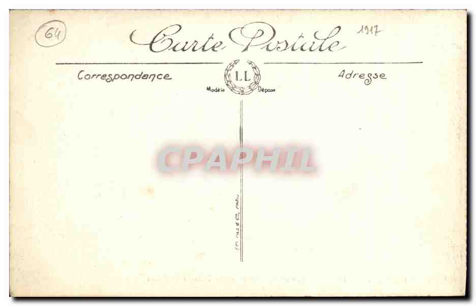CPA Biarritz Le Casino Municipal L Hotel Du Palais et La Plage  — Rückseite