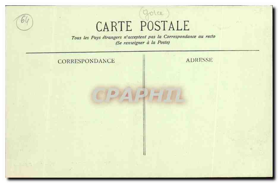 CPA Biarritz Artistique Le Tunnel de L Atalaye  — Rückseite