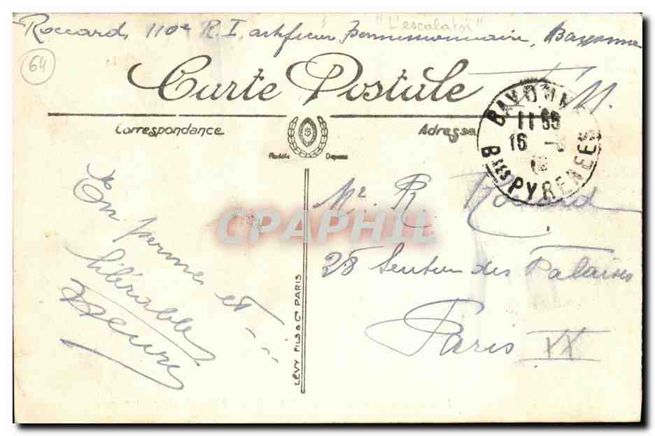 Biarritz — Le Casino Bellevue et la Rampe mobile — LL. — Rückseite