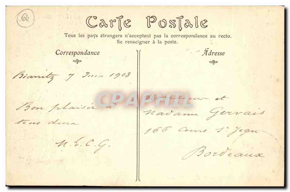 La Côte d'Argent — Le Casino Bellevue — Éditeur : Carré — Verso