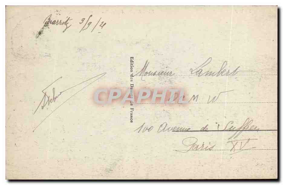 CPA Biarritz Eglise Russe Et Le Carlton Hotel  — Verso
