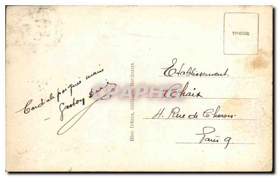 CPA Biarritz La Port Vieux Regates — Verso