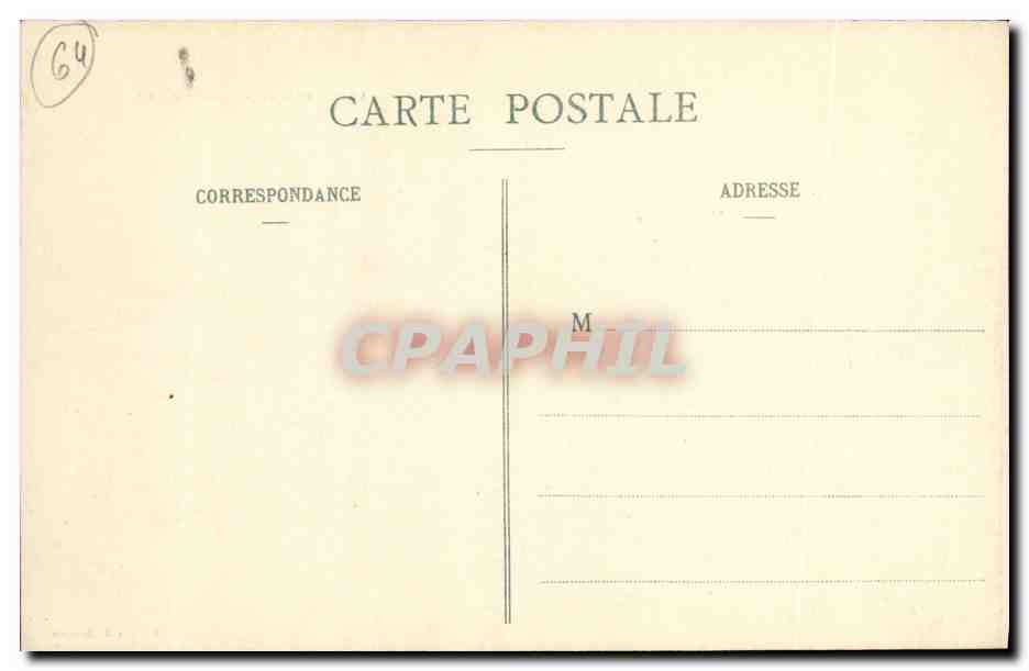 CPA Biarritz Pittoresque Vague Sur La Digue  — Verso