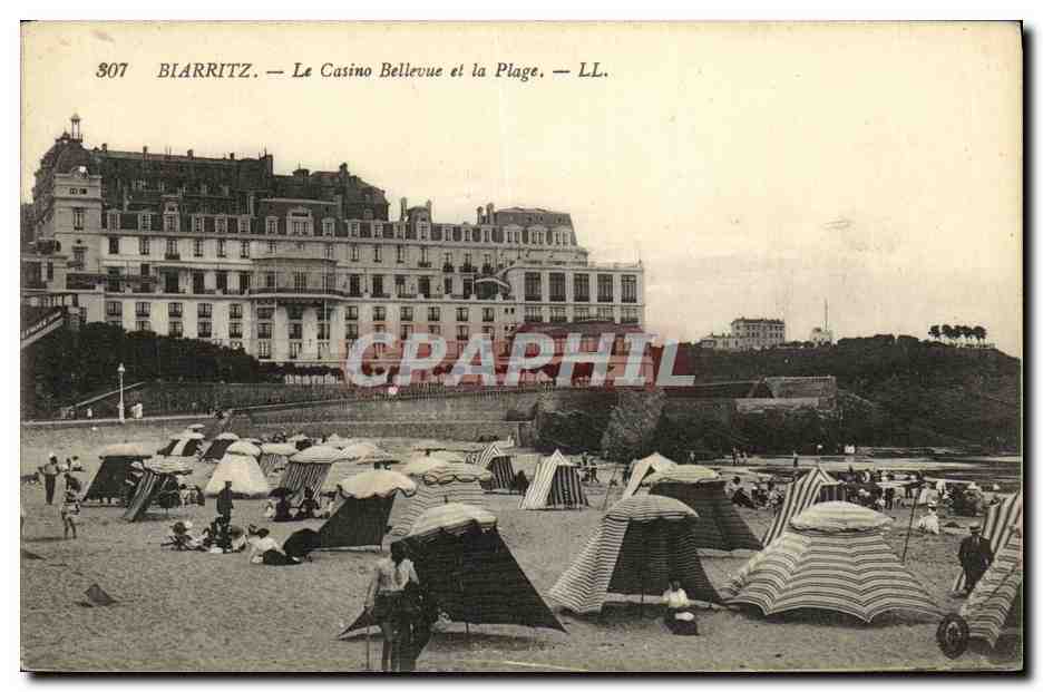 CPA Biarritz Le Casino Bellevue et La Plage 