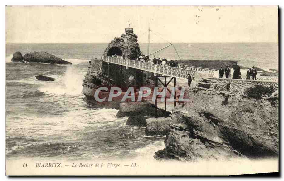 CPA Biarritz Le Rocher De La Vierge 