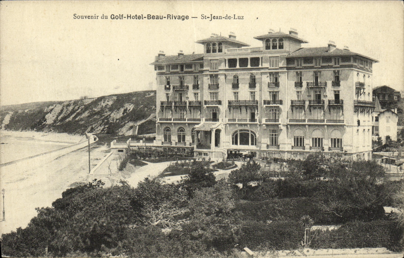 CPA St Jean De Luz Souvenir du Golf Hotel Beau Rivage 