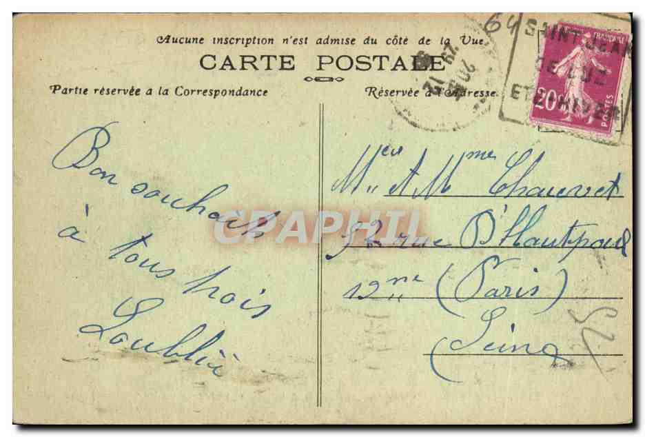 Saint-Jean-de-Luz (B.-P.) — Catena delle Montagne e le Tre Corone viste da Sainte-Barbe — Fototipia Marcel Delboy, Bordeaux, n°225 — Verso