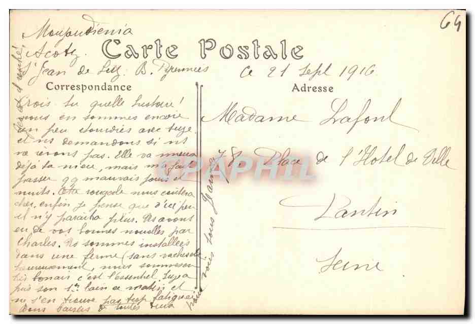 CPA Saint Jean De Luz Les Ponts de Ciboure du Chemin de fer Du Midi sur la Nivelle  — Verso