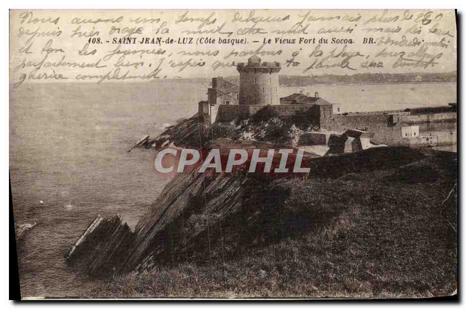 Saint-Jean-de-Luz (Côte basque) — Le Vieux Fort du Socca — Éditeur : Bloc frères, Bordeaux, n° 408