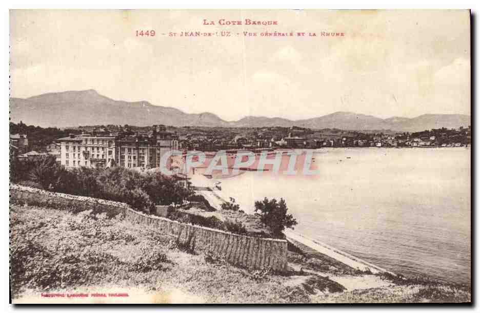 CPA Saint Jean De Luz Vue Generale Et la Rhune 