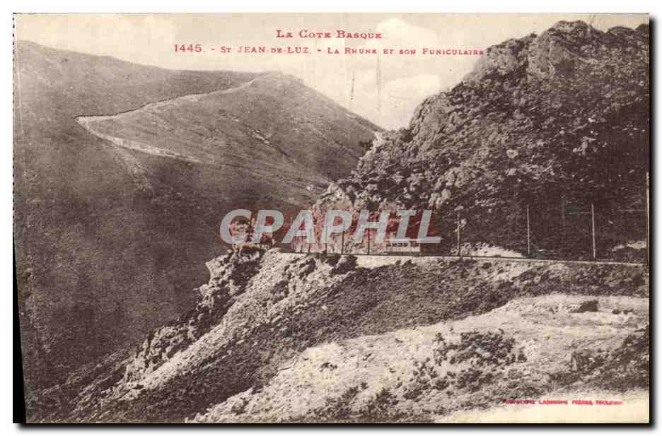 La Rhune e il suo funicolare a St Jean de Luz — La Côte Basque — editore: Agostino Lammone, Parigi