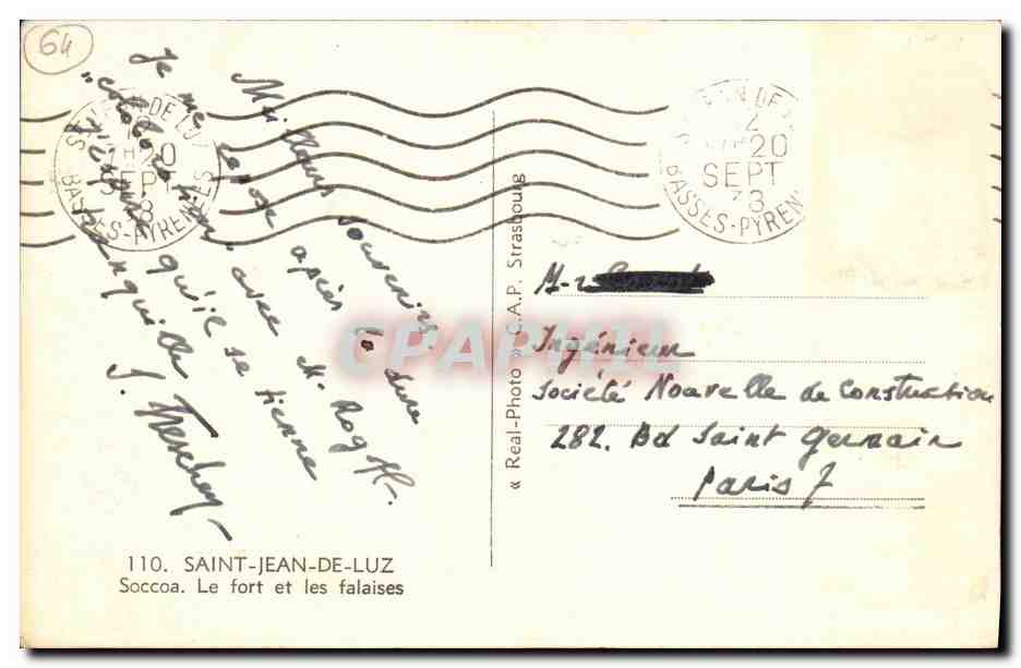 Saint-Jean-de-Luz — Le fort et les falaises — C.A.P. Strasbourg — Reverso