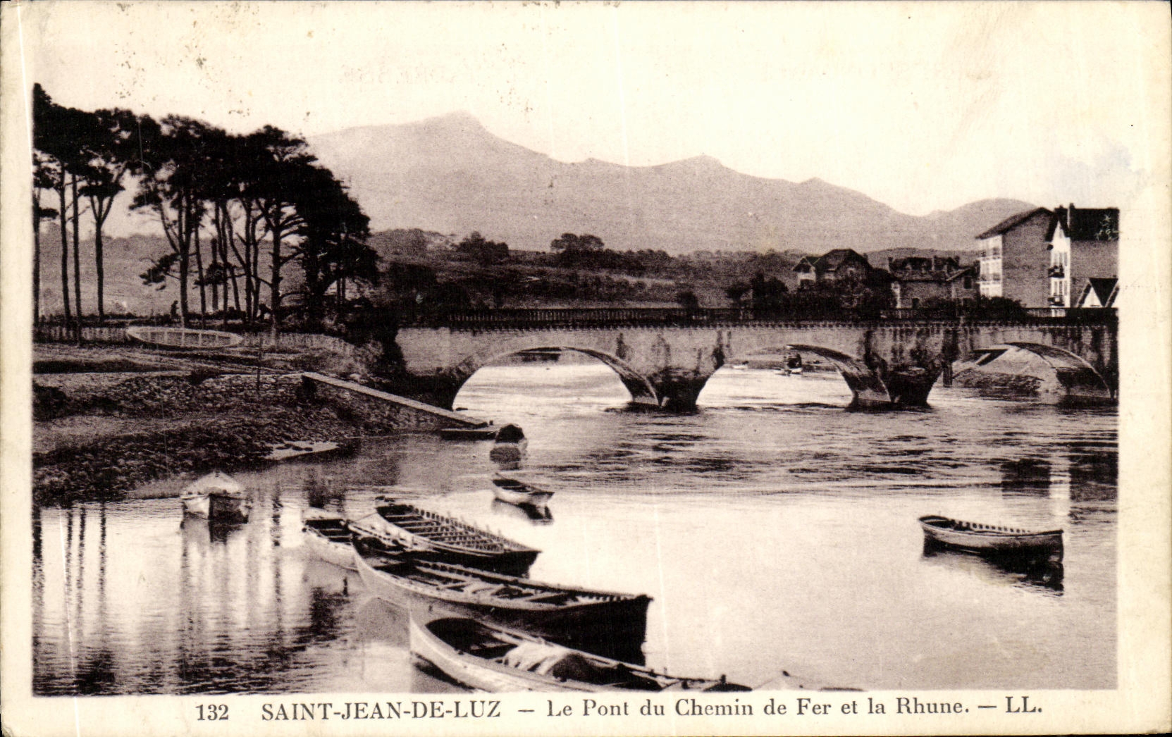 SAINT-JEAN-DE-LUZ — Il Ponte Ferroviario e la Rhune — LL. — n° 132