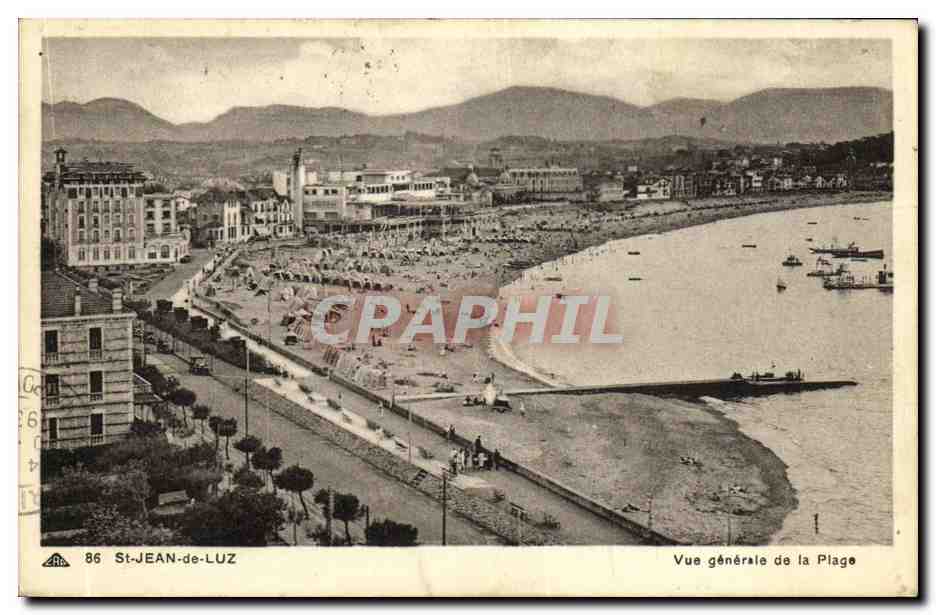 St-Jean-de-Luz — Vue générale de la Plage — CPAPHIL