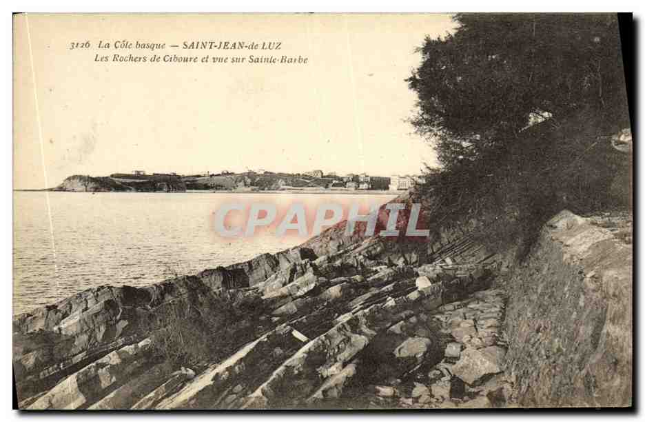 Les Rochers de Gibouret et vue sur Sainte-Barbe — SAINT-JEAN-de LUZ