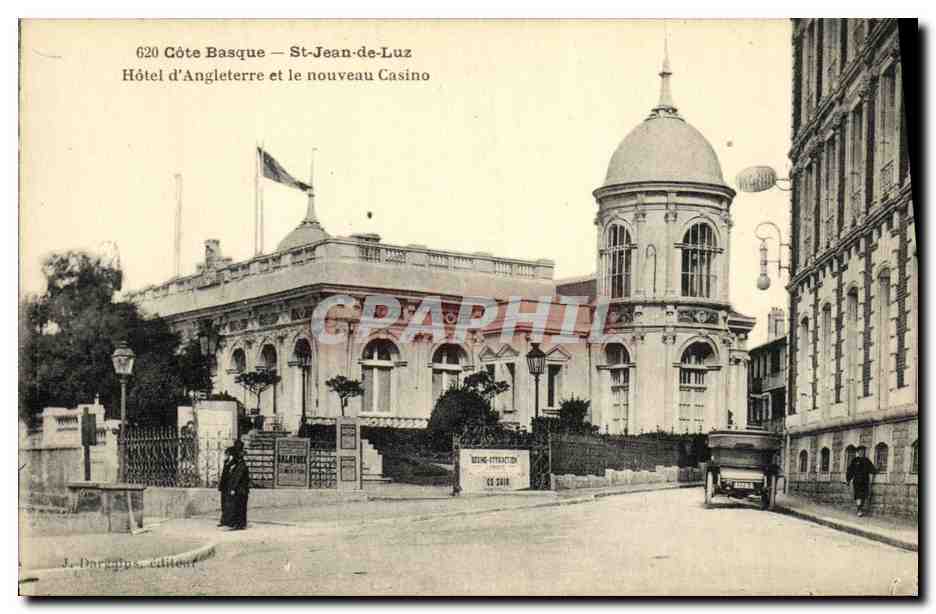 St-Jean-de-Luz — Hôtel d'Angleterre et le nouveau Casino — J. Darcq, éditeur