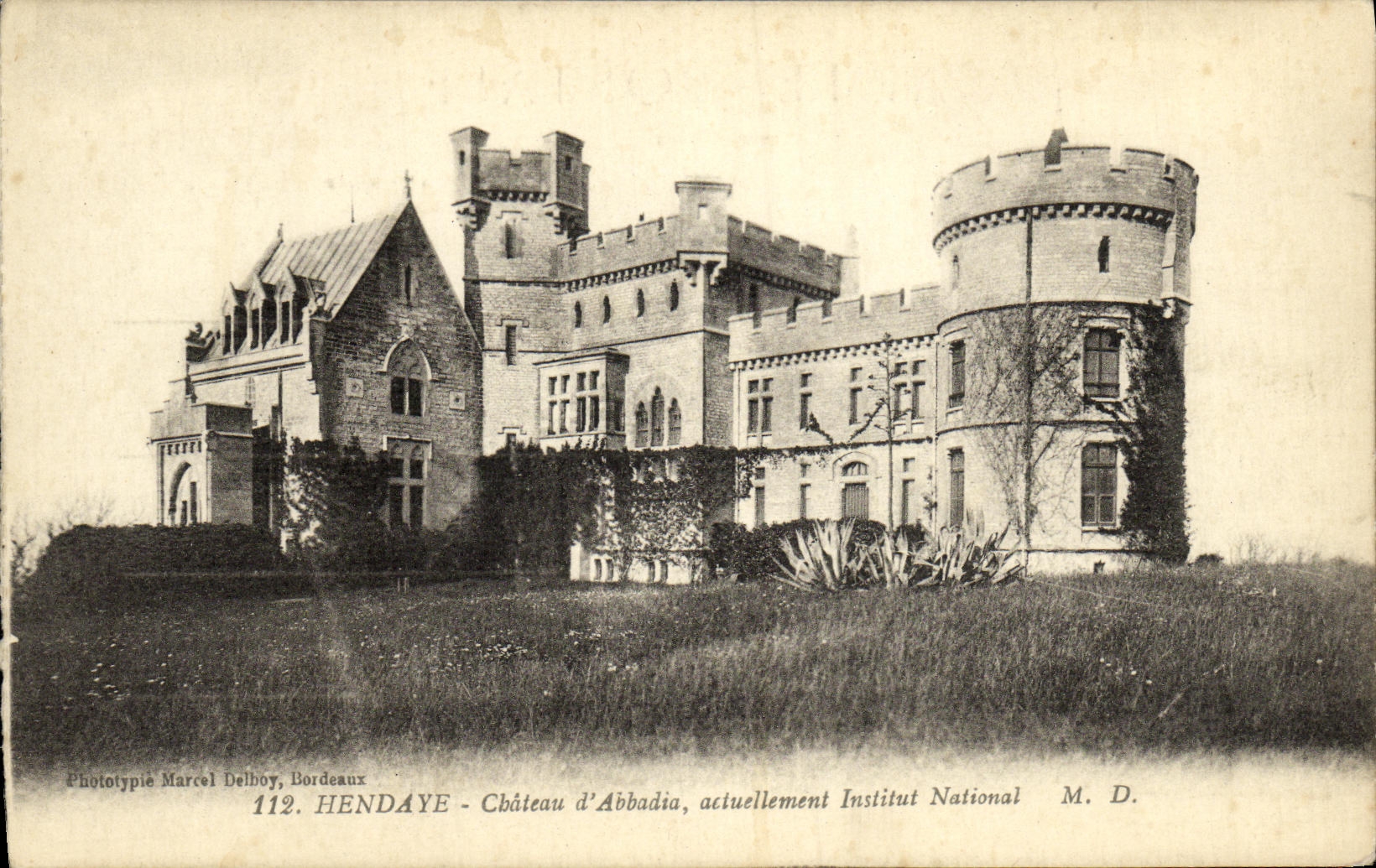 CPA Hendaye Chateau D Abbadia Actuellement Institut national