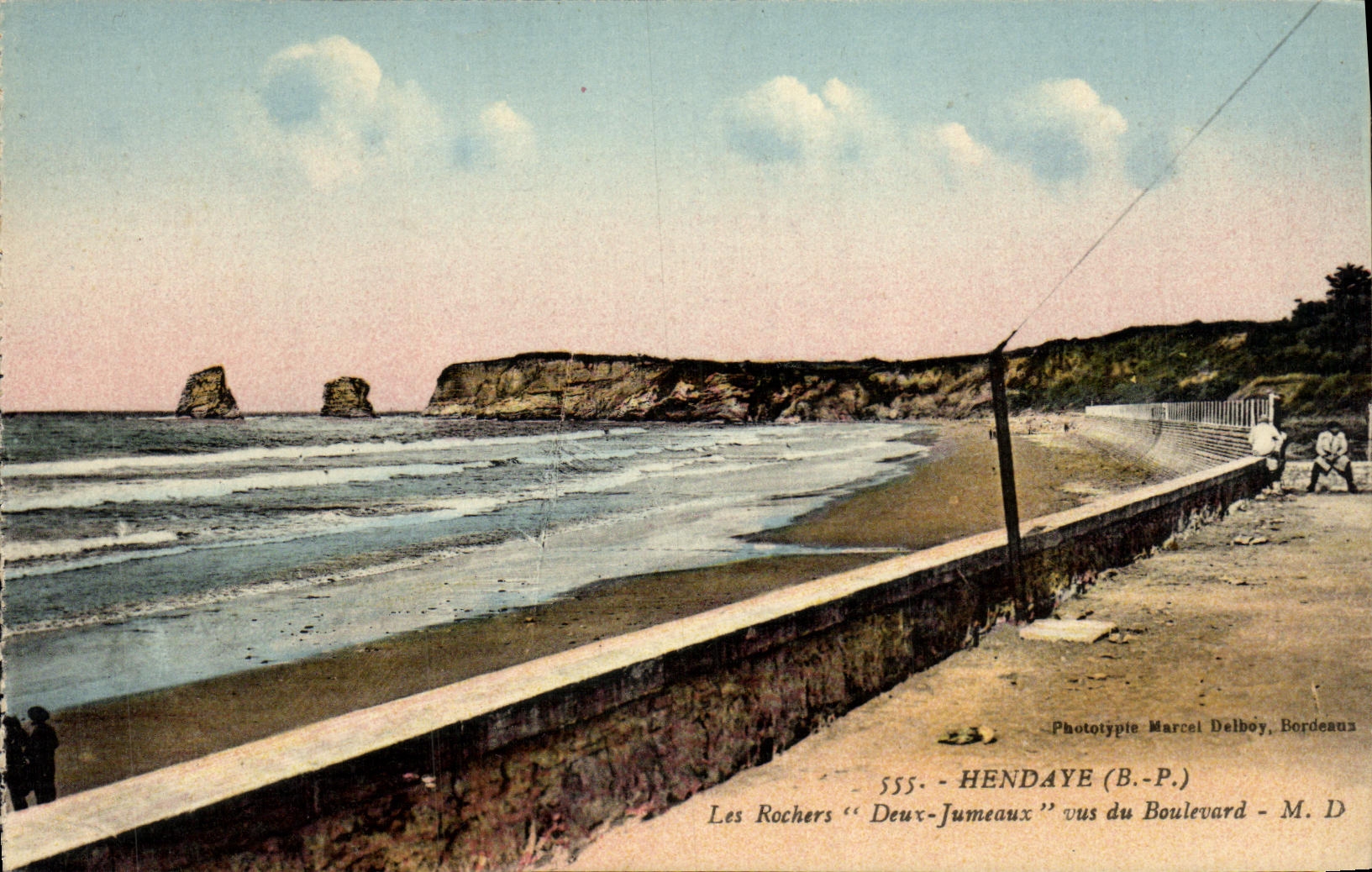 Les Rochers 'Deux-Jumeaux' - Hendaye (B.P.) - Phototypie Marcel Delboy, Bordeaux