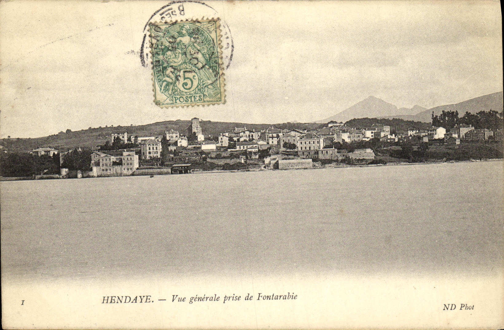 CPA Hendaye Vue Generale Prise de Fontarabie 