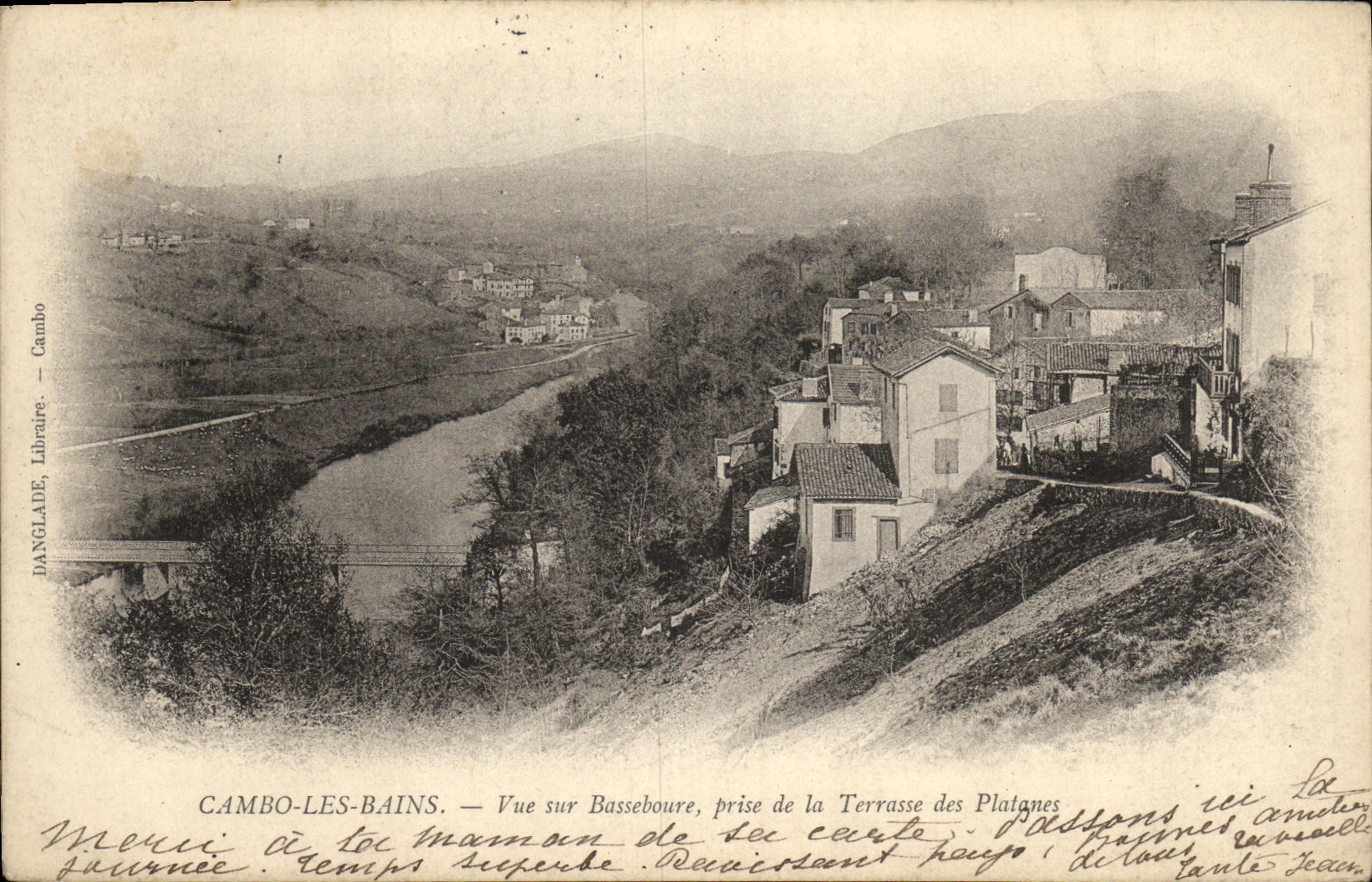 Cambo-les-Bains — Vue sur Basseboure, prise de la Terrasse des Platanes — Danglade, Libraire, Cambo