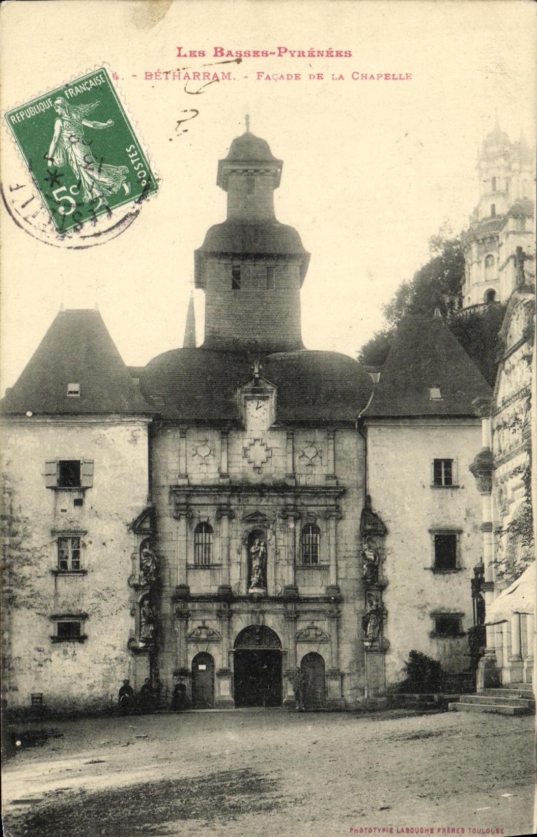 CPA Grottes De Betharram Facade De La Chapelle